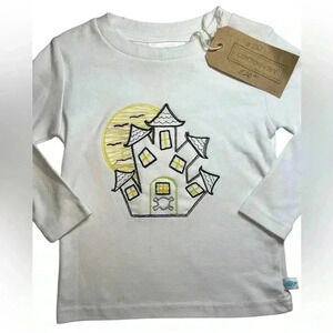 Unisex Kids Embroidered Stitched Halloween long sleeve tee. 18-24 months. NWT‎
